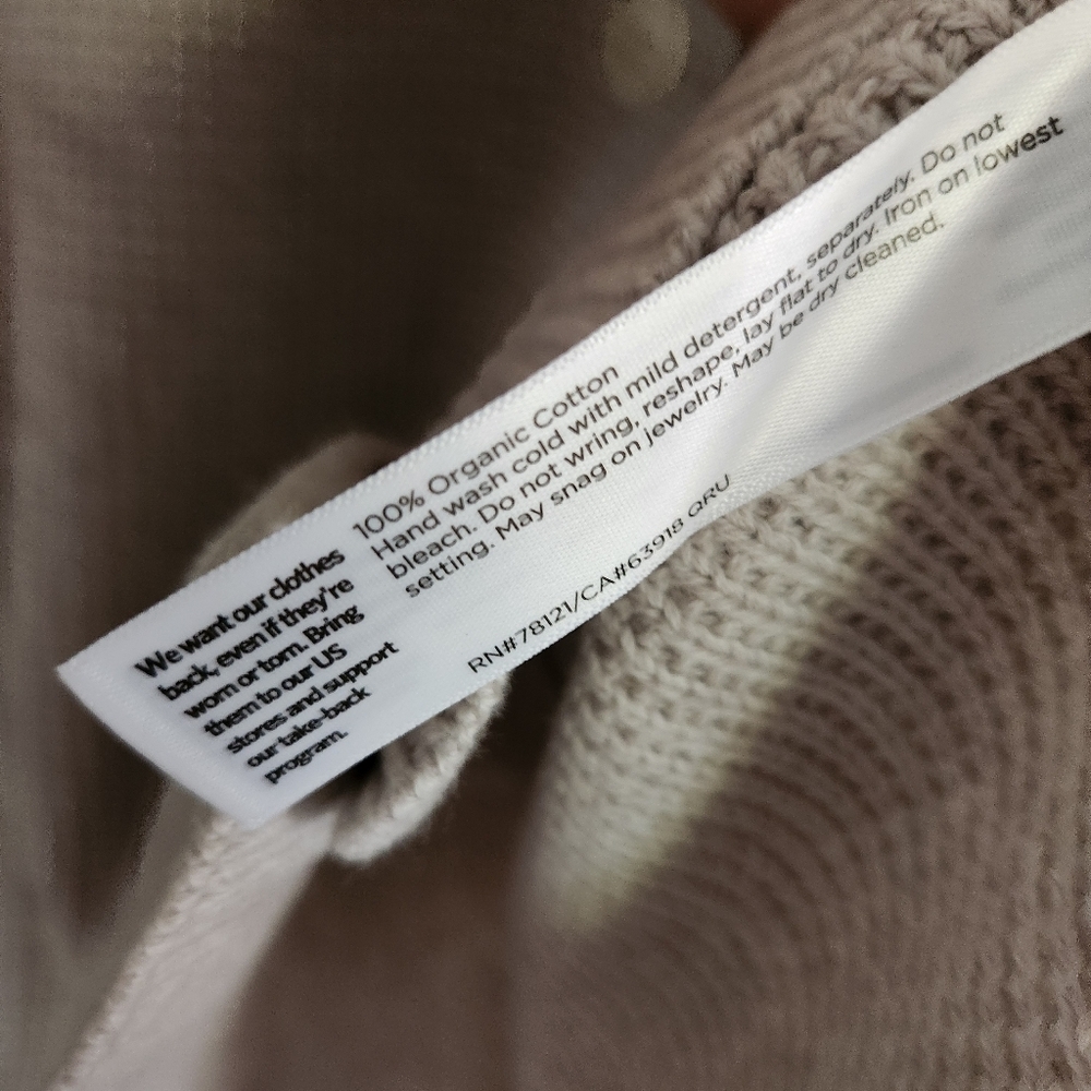 Eileen Fisher Peruvian Organic Cotton High Collar Cardigan - Picture 8 of 8